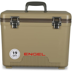 ENGEL Cool Box 19qt (18 litru) hermētiska, hermētiska, pārnēsājama dzesēšanas kaste kempingam, makšķerēšanai, pārgājieniem, maza cieta apvalka dzesēšanas kaste vīriešiem un sievietēm