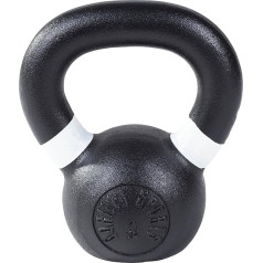 Gorilla Sports Kettlebell 4-32 kg čuguna čuguna melns - fitnesa kettlebell 8 svara variācijās