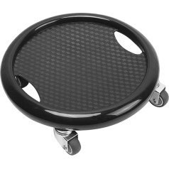 BORDSTRACT vēdera rullītis, vēdera un Core Coaster spēka treniņu trenažieris ar 4 riteņiem, vēdera rullīšu riteņu trenažieris mājai, sporta zālei, fitnesam (melns)
