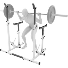 GoldFitness GF1 stovas 94-160 cm, GF2 lentyna 57-90 cm arba GF1+GF2 štangų ir hantelių stovų rinkinys, treniruoklių salė, reguliuojamas aukštis ir atstumas, stovas su guminiu pagrindu, tvirtinimo priedai, plienas