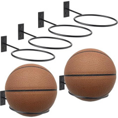 yeeplant metāla bumbu turētājs pie sienas, 6 iepakojumi, izturīgi metāla bumbu turētāji ar skrūvēm, prezentācijas turētāji basketbola, futbola, regbija, volejbola, volejbola bumbām, piederumiem.