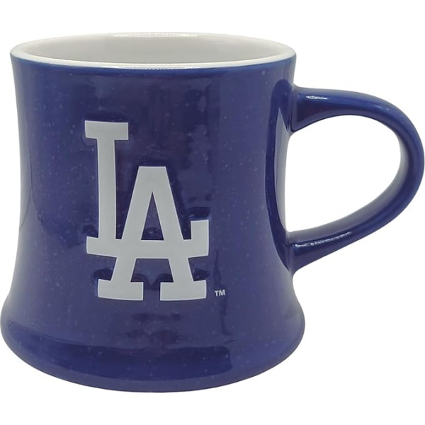 Boelter Brands Liels biezs krūzis ar raibu Vintage Diner emblēmu ar paceltu logotipu un iekšējo krāsu (Los Angeles Dodgers)