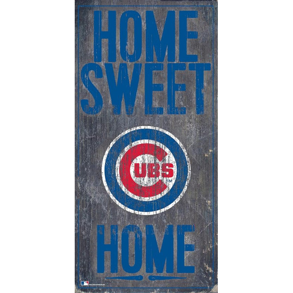 Fan Creations MLB Chicago Cubs Unisex Chicago Cubs Home Sweet Home zīme, komandas krāsa, 6 