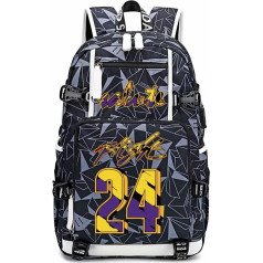 Lorh's store Basketball Player Star Kobe Multifunctional Backpack Travel Student Backpack Fans Bookbag for Men Women