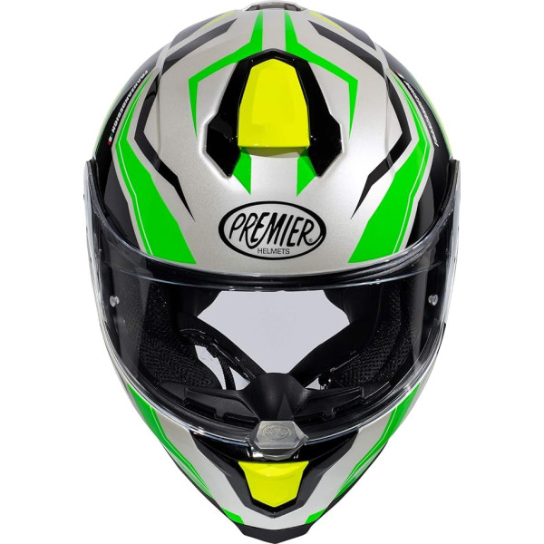 Premier Hyper Rw6 ķivere, Pearl White/Fluo GREEN/Fluo YELLOW/BLACK, L (59/60)