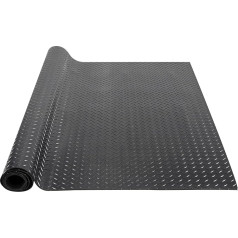 VEVOR Diamond-Plate gumijas grīdas seguma rullis 3mm x 1,2m x 3,0m garāžas grīdas paklājs SBR gumijas garāžas grīdas seguma rullis Viegli tīrāms dimanta plāksnes gumijas paklājs zem automašīnām garāžas nozarē