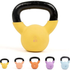 Myga Iron Kettlebell - smagsvara čuguna stienis fitnesa un spēka treniņiem, kultūrisms, muskuļu un kardio - treniņu ierīce, kas ideāli piemērota mājās, sporta zālē un studijā