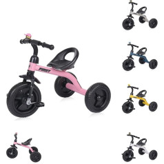 Lorelli First Tricycle Ergonomisks sēdeklis, EVA riteņi, regulējama sēdekļa pozīcija, krāsa: Rozā