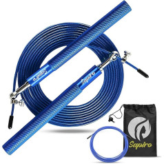 Sapiro - Crossfit Double Bearing Fast Spinning Skiping Rope 3M Regulējama profesionāla skrejceliņa ar pārnēsāšanas somu