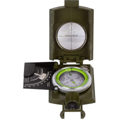 Levenhuk Army AC20 taktiskais ar šķidrumu pildītais kompass ar viziera slotu, slīpuma mērītāju, kartes skalu, līmeņrādi, nēsāšanas siksnu un somu