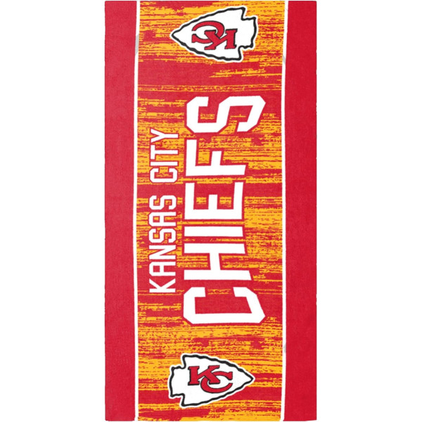 FOCO Kansas City Chiefs NFL pludmales dvielis ar lielu logotipu