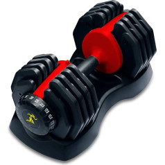 Homeology Urban25 Single Home Fitness Black Red Regulējamas Smart hanteles no 2,5 kg līdz 25 kg Treniņu svari