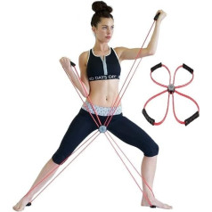 Core Exercise Workout Cross Stretch Pilates Reformer Workout Resistance Band Loop Tube Bands