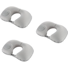 ABOOFAN Pack of 3 kakla atbalsta spilvens dīvānam muguras guļamvieta spilvens kakls klāja krēsls piepūšamās lidmašīnas dīvāna spilvens dīvāna spilvens U-veida spilvens ceļojumu spilvens pelēks