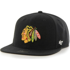 47 Brand Snapback cepure - Sure Shot Chicago Blackhawks, melna