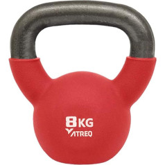 ATREQ Neoprēna apvalks ar kettlebellu [katrs] - lielisks instruments izmantošanai visu veidu fitnesa režīmos - krāsu kodi vieglai svara reģistrēšanai [Izvēlieties savu svaru] (8 kg)