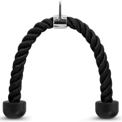 FITNESS MANIAC Mājas trenažieru zāle Mājas trenažieru zāle Kabeļa piestiprinājums Rokturis Mašīna Exercise Chrome Pressdown Spēka apmācība Mājas trenažieru zāle Pielikumi Tricep Rope