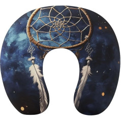 Ceļojumu spilvens, balts fantāzijas Dreamcatcher Print kakla spilvens U-veida spilvens Ceļojumu kakla spilvens Memory Foam Pillow Airplane Pillow Portable Pillow Portable Pillow