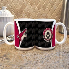 The Memory Company NHL Phoenix Coyotes 15oz krūze, balta, 2 gab. iepakojumā
