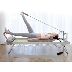 Salokāms Pilates Reformer, daudzfunkcionāls pārnēsājams mājas Pilates Reformer, Pilates Reformer stiepšanās treniņu gulta, regulējama Reformer mašīna, studijas aprīkojums