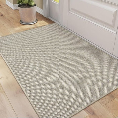 DEXI Dirt Trapper Mat Indoor 61 x 92 cm, neslīdošs durvju paklājs, mazgājams, absorbējošs durvju paklājs, plāns durvju paklājs, ūdensizturīgs ieejas paklājs priekšdurvīm un gaitenim, bēšs