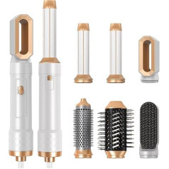 OKWRAP 6 in 1 Airstyler Ion Hairstyler Matu žāvētājs Karstā gaisa birste Ion Hair Styler ar matu žāvētāju Matu žāvētājs Curling Iron Round Brush Matu žāvētājs Curling Brush Iztaisnošanas birste Matu žāvētājs Styling