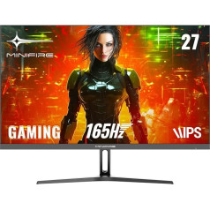 Minifire spēļu monitors 27 collas, 165 Hz, 1 ms, AdaptiveSync, IPS, 2xHDMI 2.0/1xDP 1.4 porti, FHD, sRGB 110%, monitora PC ekrāns (MFG27F2 HDMI kabelis iekļauts)