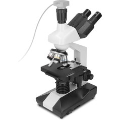 Trinokulārais laboratorijas mikroskops, palielinājuma trinokulārais mikroskops Elektronu mikroskops klīniskajām kultūrām, bakterioloģijai un histoloģijai 40X-5000X