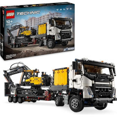 LEGO Technic Volvo FMX kravas automašīna ar elektrisko kāpurķēžu ekskavatoru EC230, bērnu rotaļlieta, dāvanu komplekts zēniem un meitenēm no 10 gadu vecuma, rotaļlietu konstruktors, ekskavatora rotaļlietu komplekts 42175