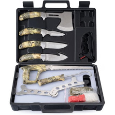 GVDV 14 Pieces Hunting Knife Construction Kit - Нож для кемпинга на открытом воздухе, нож для выживания, нож для бушкрафта, рыбацкий нож для мужчин, строительный 