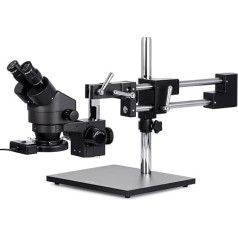 AmScope SM-4BZ-FRL-B Profesionāls stereo tālummaiņas mikroskops, WH10X-Okulare, 3.5-Fach-90-Fache Vergrößerung