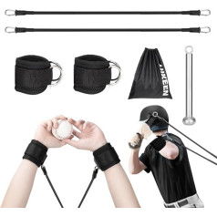 Boosteady Resistance Bands for Baseball Softball Jugs, Baseball Bands with Interchangeable Handles to Build Pitching Arm Strength, 100 lbs, Baseball Training Aid for Baseball Players