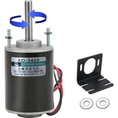 Mini elektromotors 12V/24V pastāvīgo magnētu līdzstrāvas motors ar augstu ātrumu un zemu trokšņa līmeni DIY ģeneratoram, ideāli piemērots CW/CCW 3500/7000RPM