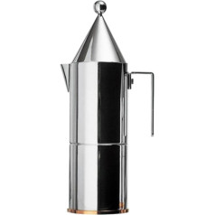 Alessi 90002/6 La Conica Espressomaschine, 300 ml, sidabro spalvos