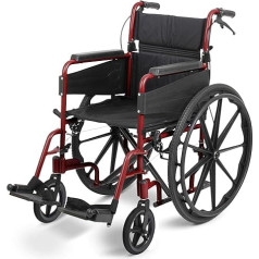 Days Escape Lite Self Propelled Standard Wheelchair, Ruby Red