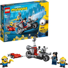 LEGO Minions Unstoppable Bike Chase (75549) Minions rotaļlietu konstruktors ar Boba, Stjuarta un Gru Minionu figūriņām, lieliska dzimšanas dienas dāvana Minionu faniem, 2020. gada jaunums (136 detaļas)