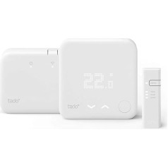 tado° V3+ viedā termostata (bezvadu) sākumkomplekts - Vācijā izstrādāts inteliģentas apkures vadības sistēma, saderīga ar Alexa, Siri un Google Assistant