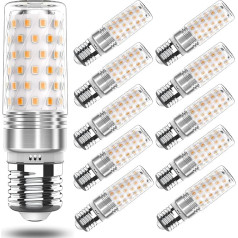 E27 LED Warm White 7 W LED E27 kukurūzas spuldzes 2700 K, Edisona skrūves E27 LED energotaupības spuldze, kas aizstāj 60 W-80 W kvēlspuldzi (silti balta 2700 K, 10 gab.)