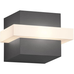 Trio Leuchten Mitchell 273360142 LED āra sienas lampa no alumīnija, lieta alumīnija, antracīta akrila balta ietver 7,5 W