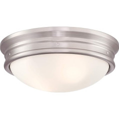 Westinghouse Lighting 63707 33 cm Westinghouse Lighting Sophia iekštelpu griestu lampa matēta niķeļa apdare ar opāla matēta stikla apdari