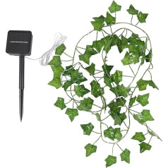 FUOBECIE Solar LED Fairy Lights, Mākslīgā efejas lapu lampa Mākslīgā efejas vītņu vītne 8 režīmi Ūdensizturīga saules bateriju darbināma kļavu lapas dārza terases vārtu pusei (10M, 100LEDs)