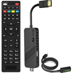 LEYF DVB-T2 приемник, Full HD 1080P HDMI TV Stick, скрытый за телевизором, цифровой дисплей, H265 HEVC основной 10 бит, 2-в-1 универсальный пульт дистанционного упр