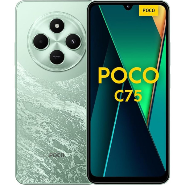 Poco C75 8GB 256GB zaļš, Android viedtālrunis, 2,0 GHz, 6,88