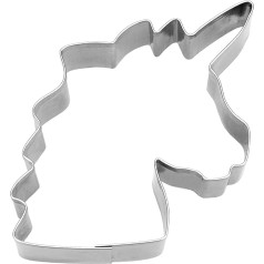 Städter Ausstechform Einhorn aus Edelstahl in Silber, 8cm