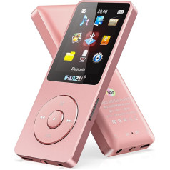 RUIZU 32GB MP3 atskaņotājs ar Bluetooth 5.3, 1,8 collu ekrāns, pārnēsājams mūzikas atskaņotājs, FM radio, balss ierakstīšana, EBook, Shuffle Single Loop, 80H digitālā audio video atskaņošana, viegls, atbalsta 128GB TF