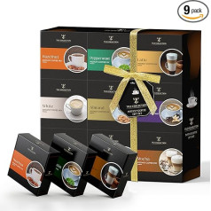 Šķīstošās kafijas dāvana - 9 dažādu maltas kafijas specialitāšu komplekts, ieskaitot Amaretto lazdu riekstu Itālijas Ziemassvētku dzimšanas dienas kafijas dāvanu komplekts vīriešiem un sievietēm
