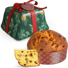 Panettone handgefertigt mit Haselnuss und Milchschokolade, 750 g - Gebäck Fraccaro 1932, Teig mit Mutterhefe, Weihnachtssüßigkeiten, hergestellt in Italien, handwerkliche Verpackung