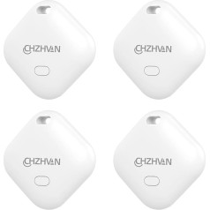 CHZHVAN Key Finder Smart Air Tag, Compatible with Apple Where Is App (iOS Only), Bluetooth Key Tracker for Keys, Wallet, Bags, Suitcase, IP67 Waterproof, Replaceable Battery