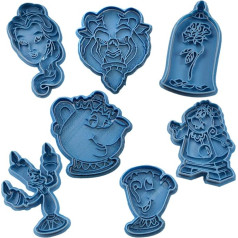 Cuticuter Bella Y Bestia sīkfailu griezēju komplekts, plastmasas, zils, 16 x 14 x 1,5 cm, 7