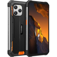 Blackview BV8900 Pro - Āra mobilais tālrunis - 6,5 collu displejs - 8/256 GB atmiņa - 10 000 mAh akumulators, ātrās uzlādes režīms - 16 MP/64 MP/8 MP kameras - oranžs